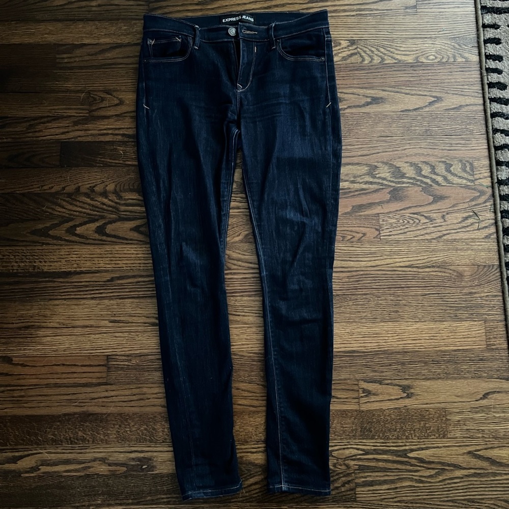 Express Mid Rise Skinny Jeans